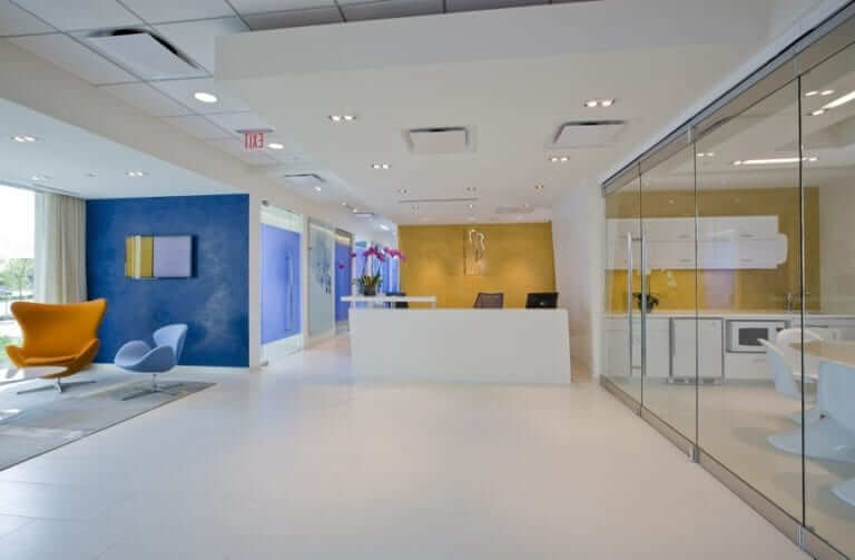 Medspa reception area