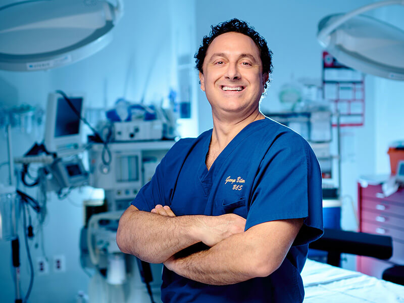 Dr. Bitar in scrubs