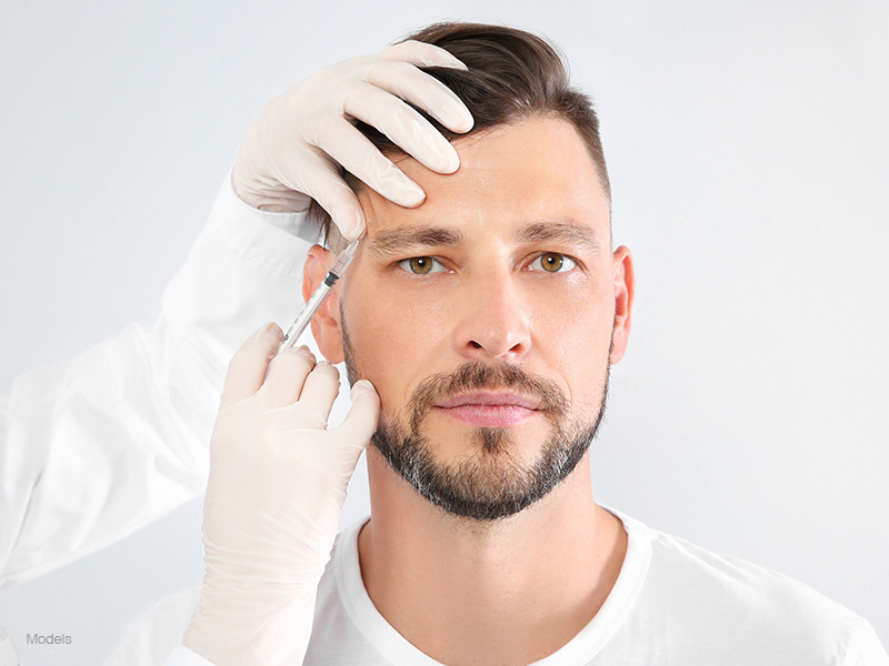 a man getting a facial injection