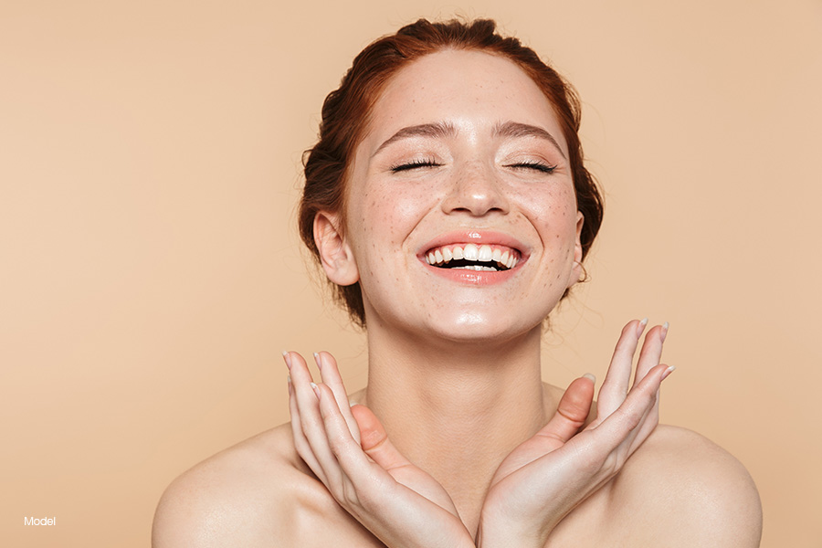 Beautiful woman smiling