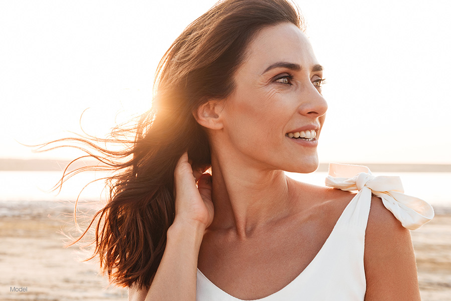 Beautiful woman at the beach